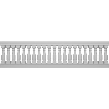 Ekena Millwork Fiberthane Hamilton Balustrade Railing Kit Style G (6 7/8" On-Center Spacing to Pass 4" Sphere Code) BALK38X144HMG